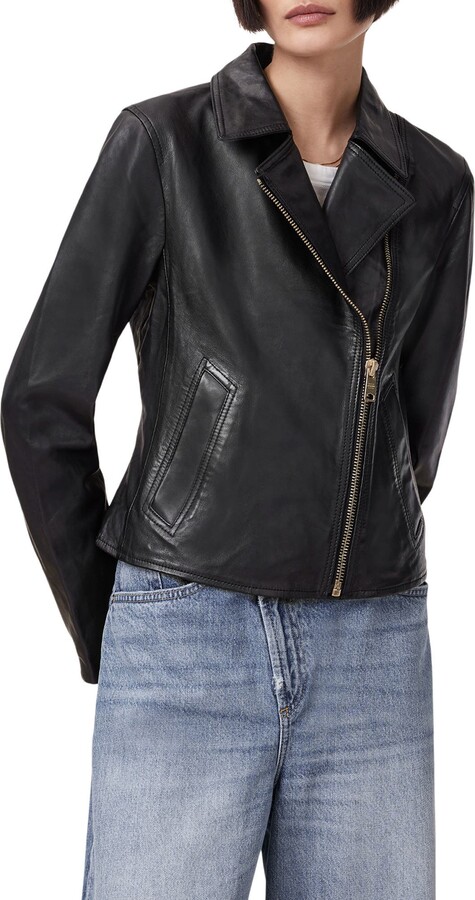 AllSaints Vela Leather Biker Jacket