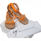 Thumbnail for your product : Christopher Kane Orange Leather Sandals