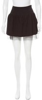 Thumbnail for your product : RED Valentino Lace-Trimmed Mini Skirt
