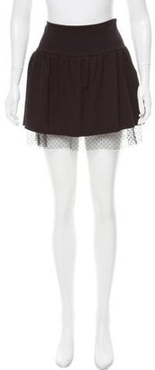 RED Valentino Lace-Trimmed Mini Skirt