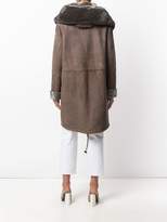 Thumbnail for your product : Manzoni 24 fox fur lined suede coat