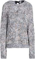 Thumbnail for your product : Rochas Tie-back Marled Open-knit Cotton Sweater