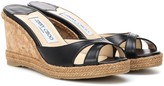 Thumbnail for your product : Jimmy Choo Almer 80 leather slides