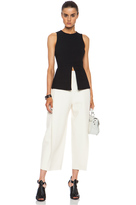 Thumbnail for your product : Proenza Schouler Pleated Satin Flared Top in Black