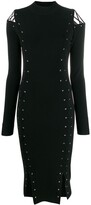 Thumbnail for your product : McQ Swallow Knitted Eyelet Fitted Dress