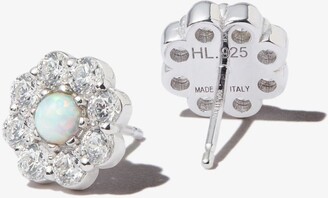 Mens Jewellery Earrings and ear cuffs Hatton Labs Sterling Silver Flower Opal Crystal Earrings in Metallic for Men 