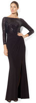 Thumbnail for your product : Lauren Ralph Lauren Scoopback Sequined Gown