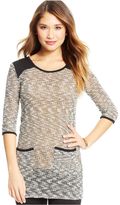 Thumbnail for your product : Amy Byer BCX Juniors' Space-Dye-Knit Tunic Sweater