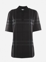 Thumbnail for your product : Burberry Oversized Silk Polo Shirt With All-over Check Motif
