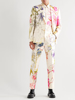 Thumbnail for your product : Alexander McQueen Slim-Fit Floral-Print Silk And Wool-Blend Suit Jacket