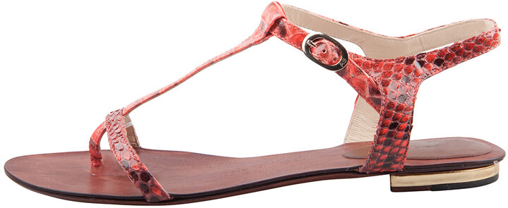 python sandals flat