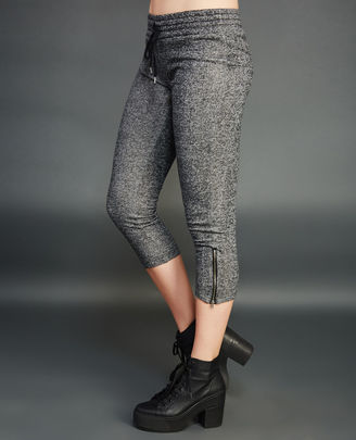 Wet Seal Zipped Up Marled Cropped Joggers
