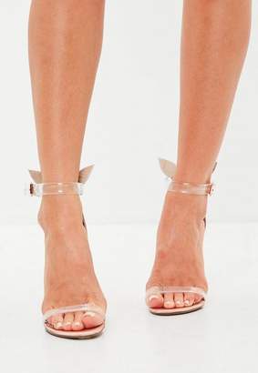 Missguided Gold Perspex Character Back Heels