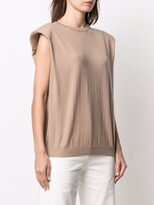Thumbnail for your product : LOULOU STUDIO Cap Sleeve Wool-Blend Top