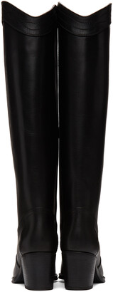 Saint Laurent Black Tall Western Kate Boots