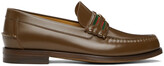 Thumbnail for your product : Gucci Brown Interlocking G Loafers