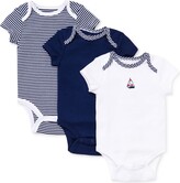 Thumbnail for your product : Little Me Baby Boys Sailboat Short Sleeved Bodysuits, Pack of 3