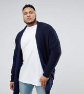 Thumbnail for your product : ASOS Design DESIGN Plus Boucle Longline Cardigan In Navy