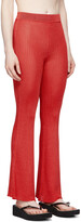 Thumbnail for your product : Calle Del Mar Red Ribbed Lounge Pants