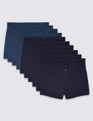 Marks and Spencer 10 Pack Pure Cotton Trunks with StayNEW