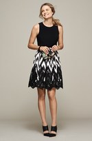 Thumbnail for your product : Eliza J Mixed Media Fit & Flare Dress