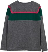 Thumbnail for your product : Cove Alice Grey Chevron Cashmere Jumper With Neon Stripe