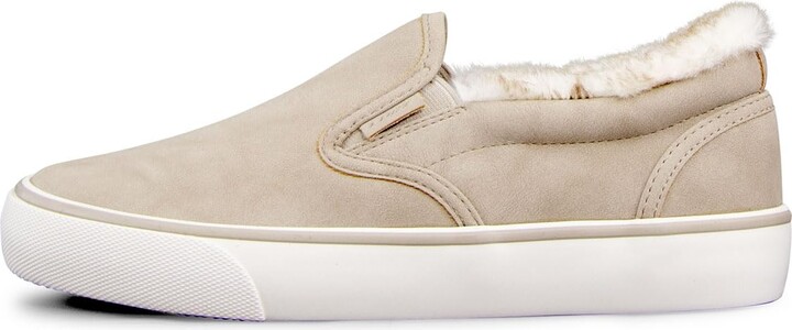 Lugz Womens Clipper Lx Fur Classic Slip-on Fashion Sneaker