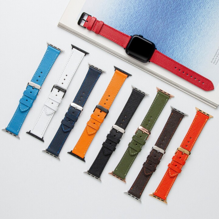 Genuine Leather Apple Watch Band, Strap, 45mm, 44mm, 42mm, 41mm, 38mm, 49mm, Ultra, Anniversary & Birthday Gifts, Personalized