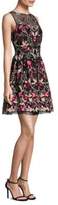 Thumbnail for your product : Shoshanna Floral Embroidered Flare Dress
