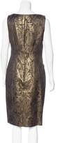 Thumbnail for your product : David Meister Metallic Brocade Ruched Dress