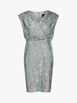 Thumbnail for your product : Adrianna Papell Sequin Blouson Sheath Mini Dress, Frosted Sage