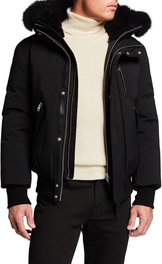 mackage leather bomber