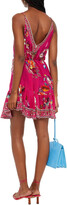 Thumbnail for your product : Camilla Embellished Floral-print Silk Crepe De Chine Mini Dress