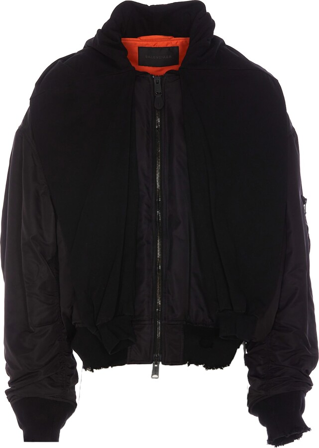 ジャケット・アウター balenciaga Incognito Bomber Incognito hooded bomber jacket in black - Balenciaga | Mytheresa
