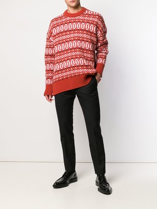 AMI Paris crew neck Sweater Nordic Jacquard Pattern