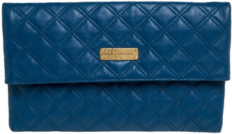 Marc by Marc Jacobs Blue Quilted Leather Large Eugenie Clutch - ShopStyle