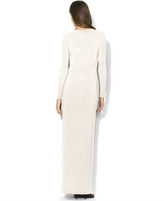Thumbnail for your product : Lauren Ralph Lauren Long-Sleeve Draped Brooch Dress