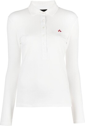 Peuterey Logo-Patch Long-Sleeved Polo Shirt