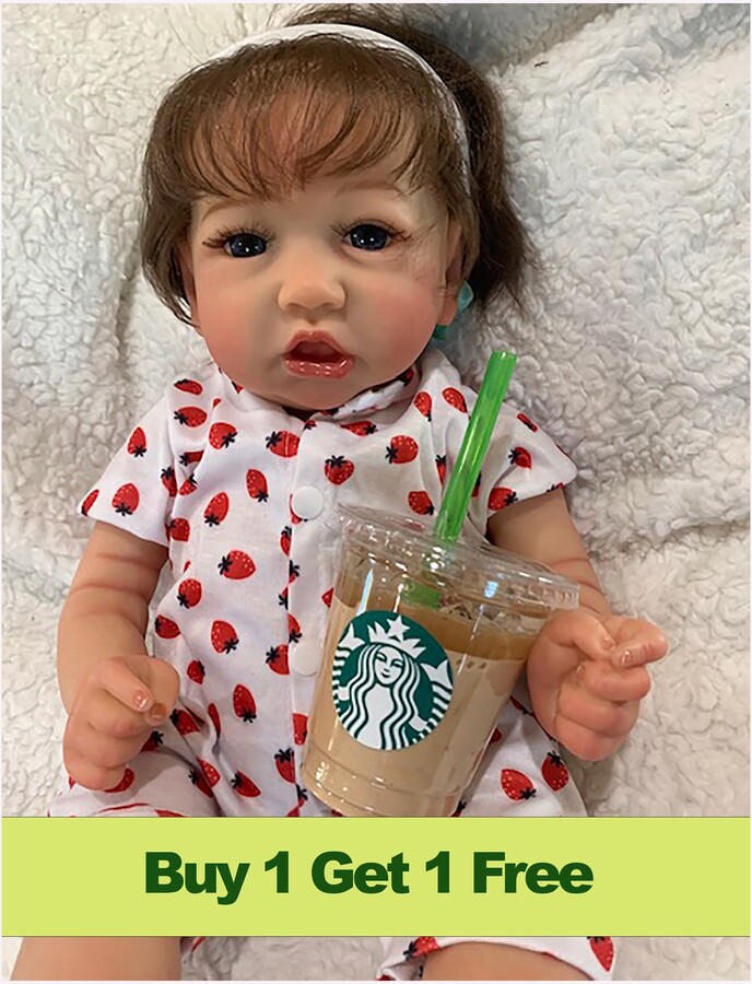 Faux Iced Pink Coffee Drink for Newborn Infant Baby Girl Coffee