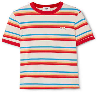 RE/DONE Seventies Striped Cotton-jersey T-shirt - Red