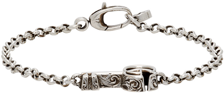 Mens Silver Gucci Bracelet | Shop the world's largest collection of fashion  | ShopStyle