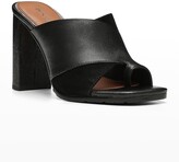 Thumbnail for your product : Donald J Pliner Leather Toe-Loop Mule Sandals
