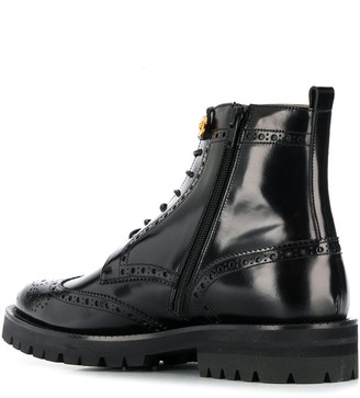 Versace Lace-Up Brogue Boots