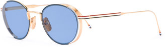 Thom Browne thin framed sunglasses - women - Metallic Fibre - One Size