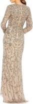 Thumbnail for your product : Mac Duggal Metallic Beaded Column Gown