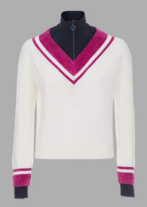 Giorgio Armani Cashmere Turtleneck Sweater In Stretch-Knit Fabric