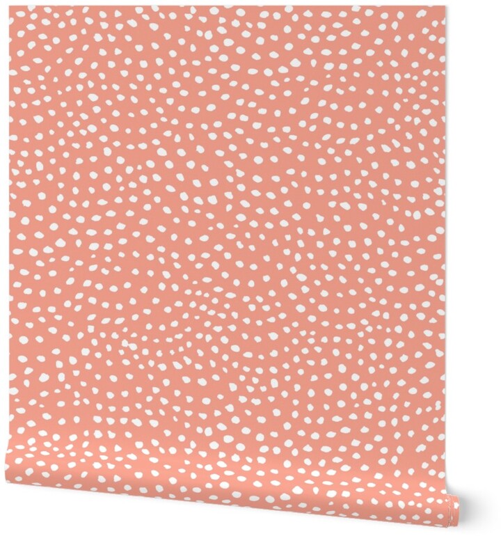 Shutterfly Wallpapers Coral Jubilee Coordinate Scalloping Dots 1