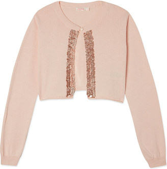 BILLIE BLUSH Cropped sequin cardigan 4-12 years