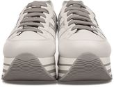 Thumbnail for your product : Hogan White/silver Maxi H222 Wedge Sneakers