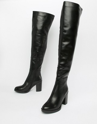 black over the knee boots asos
